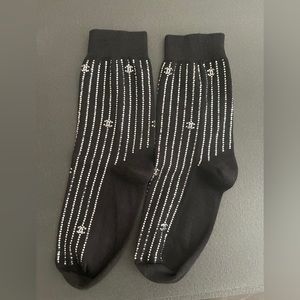 Rare Chanel crystal embellished socks, Summer 2023